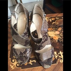 Enzo Angiolini Leather Snake Print Shoes 6